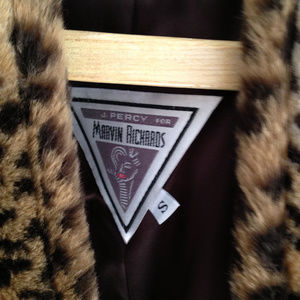 J Percy for Marvin Richards Faux Leopard Coat